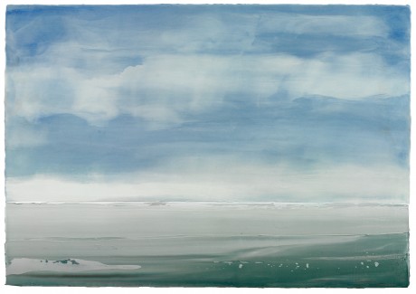 Wolkenlucht boven zee 2011 Wolkenlucht boven zee 71 x 100 cm encaustiek en olieverf op houtpaneel
