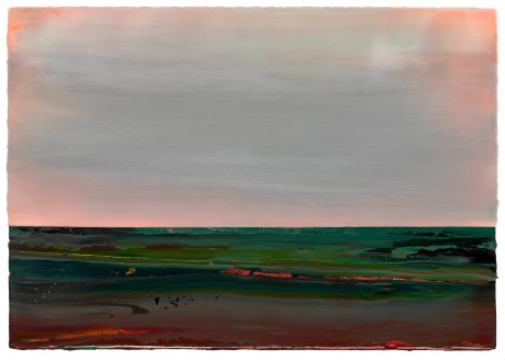 zonsondergang Zonsondergang 70 x 101 cm encaustiek en olieverf op houtpaneel