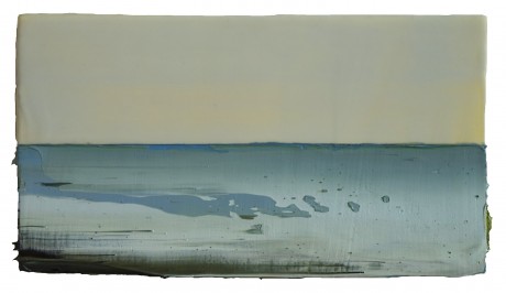 Zee, Lente 2012 20 x 36 cm encaustiek en olieverf op hout