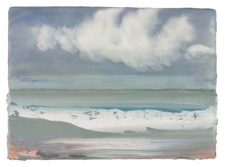 Wolken aan Zee 2015 26 x 35 cm encaustiek en olieverf op hout